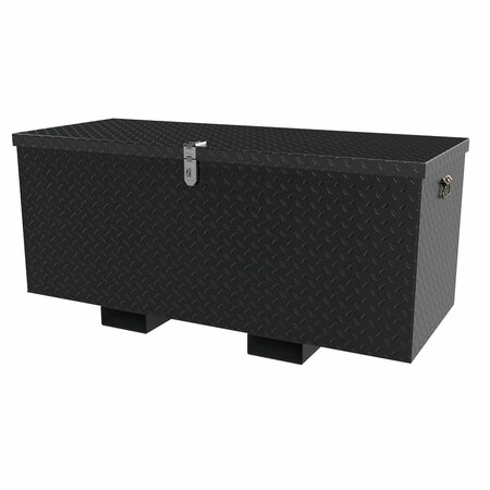 VESTIL Tread Plate Toolbox, Black, 49 in W x 26 in D x 28 in H STTB-2448-F